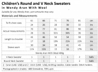 Knitting Pattern - Wendy 5948 - Aran with Wool - Children's Sweaters